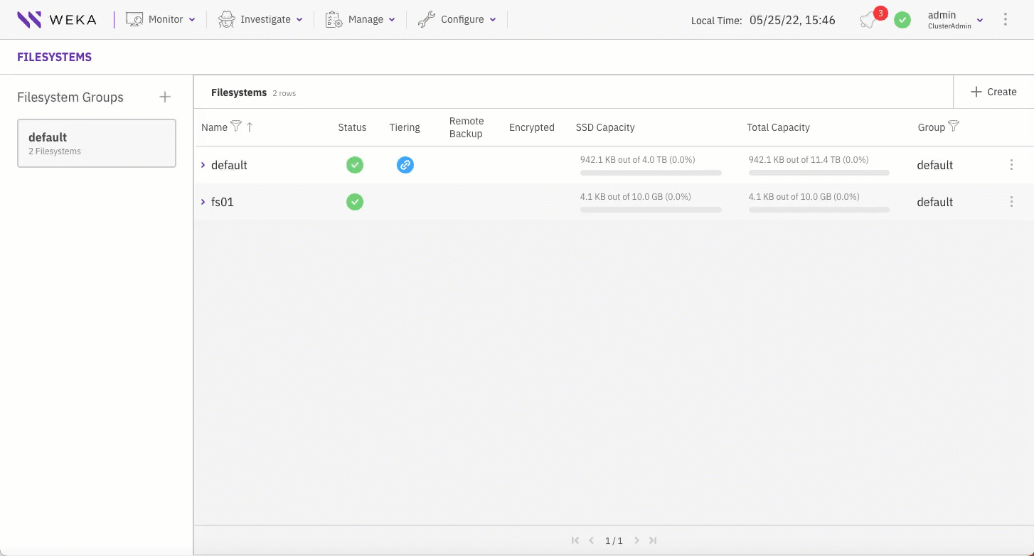 Attach object store bucket