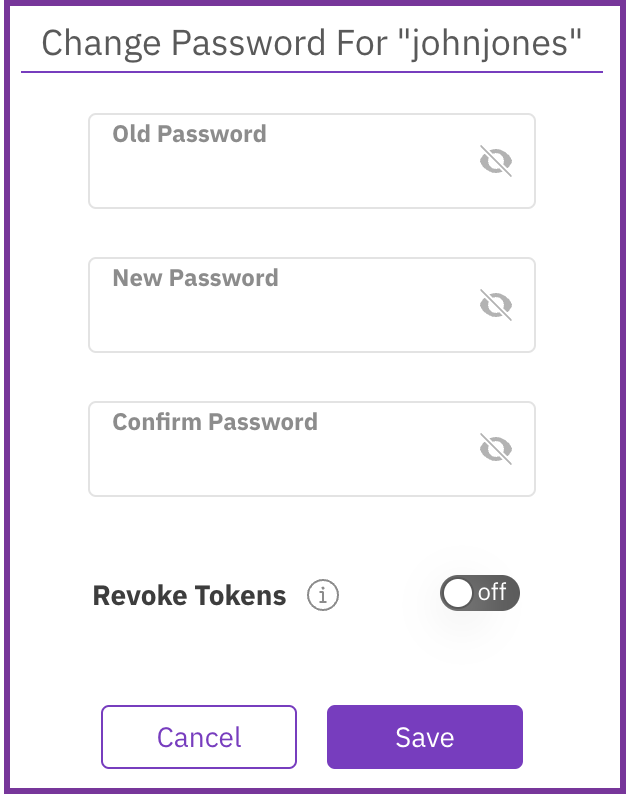 Change the password for a local user