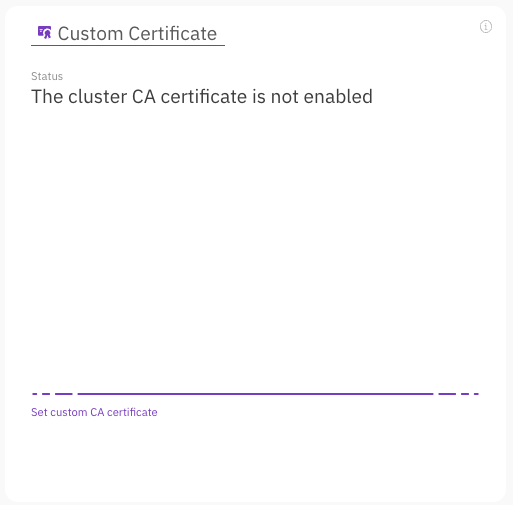 Set custom CA certificate